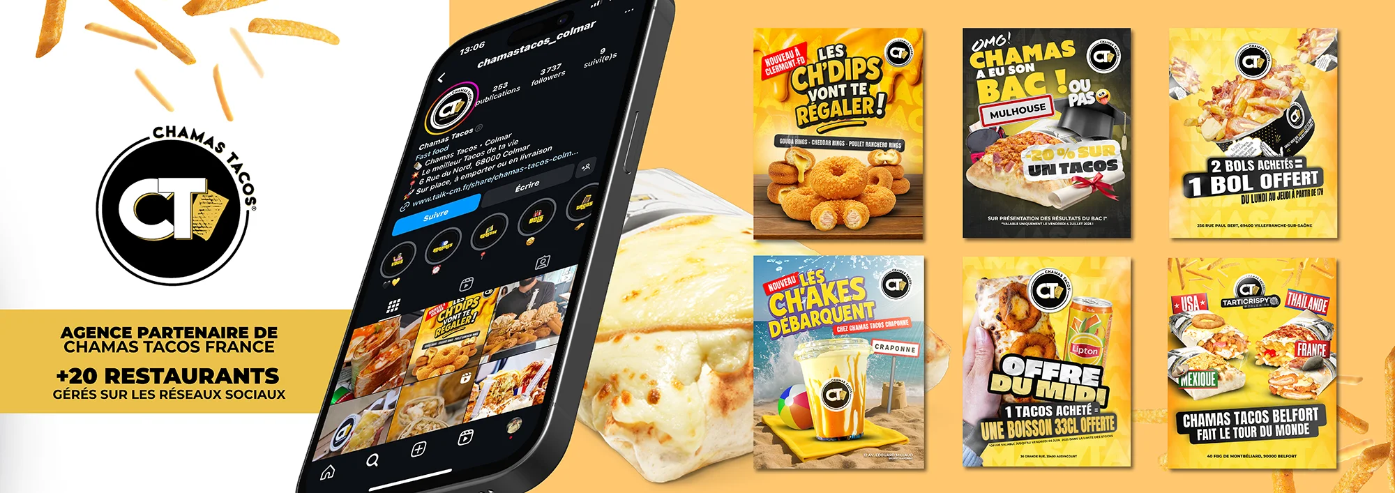 Graphisme chamas tacos